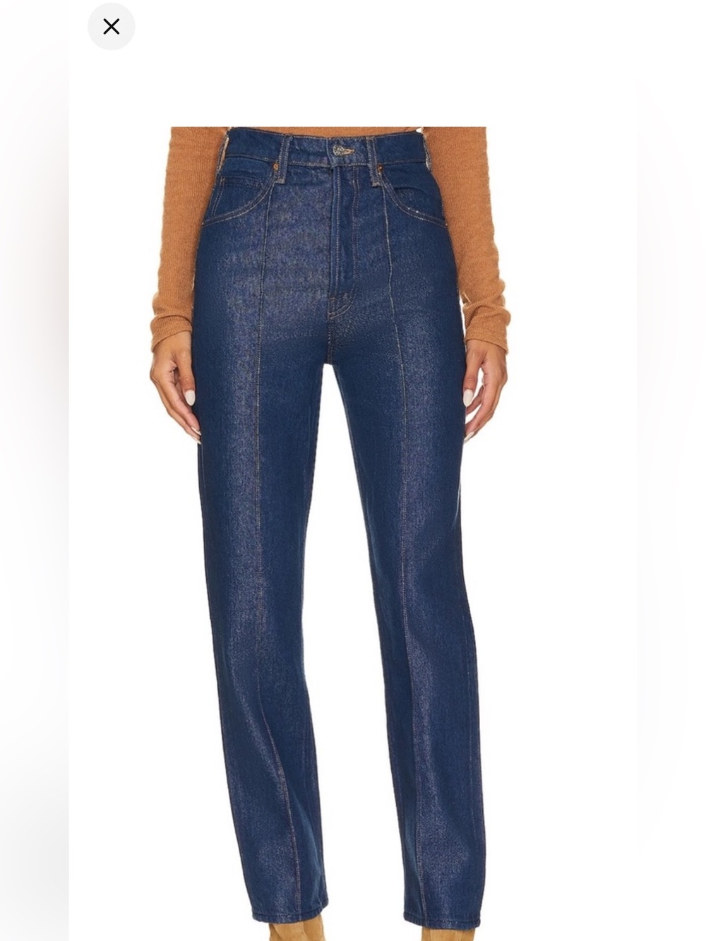 Mother Snacks The Pin Up Tippy Top denim-color- clean your plate